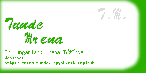 tunde mrena business card